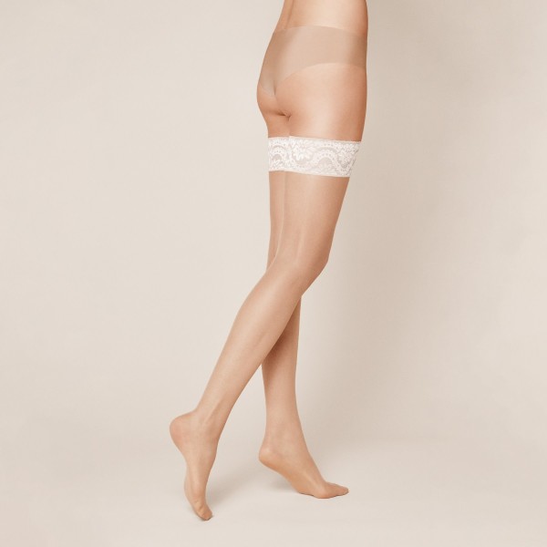 Kunert Mystique 20 - Matt hold ups med beautiful, blomstermønster lace top