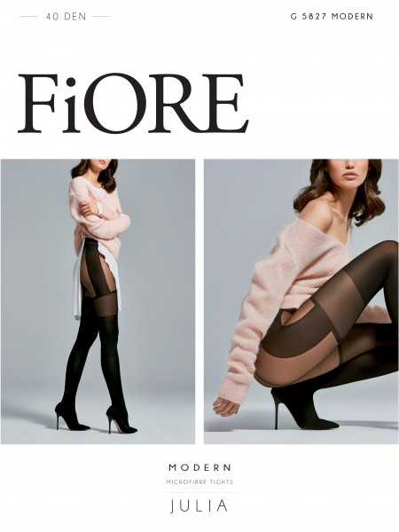 Fiore Modern - 40 denier mock suspender strømpebukse