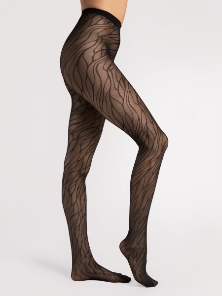 Fiore - Elegant tights with a modern organic pattern