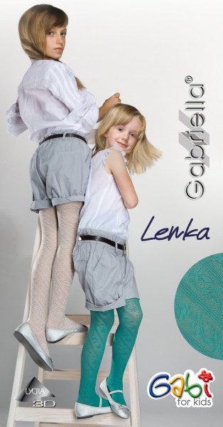 Gabriella - Elegant blomstermønster children's strømpebukse Lenka