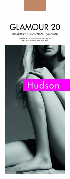 Hudson - tynn, gloss kneet strømper Glamour 20