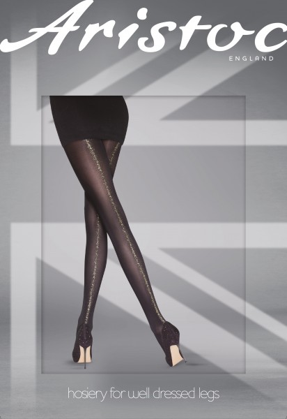 Aristoc - Gold sparkle backseam tights