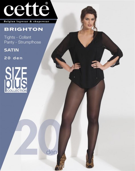 Cette Size Plus Collection - 20 denier tynn plus size strømpebukse Brighton