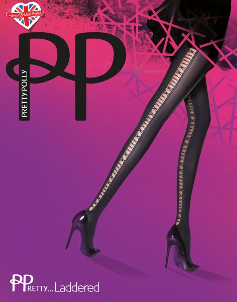 Pretty Polly - PPretty ... Laddered Lace Up Effect strømpebukse