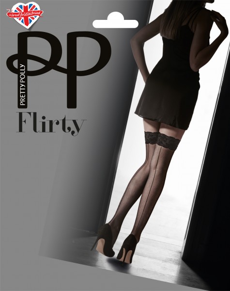 Pretty Polly Velvet Lace Backseam Hold Ups